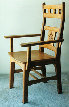 Dining chair for the head of the  table