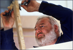 Peter Leonard Bailey, instructor at the Errington School of Woodwork and Design